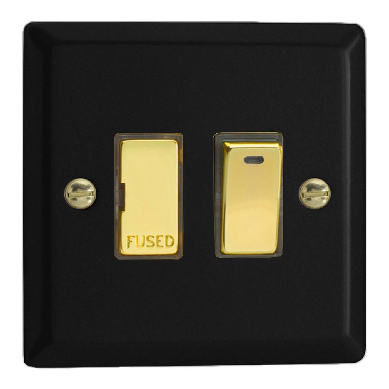 Varilight XY6NV.MB | Matt Black Vogue Switched Fused Spur | XY6NVMB