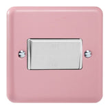 Rose Pink Lily 10A Fan Isolating Switch (3 Pole) White Inserts
