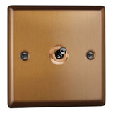Brushed Bronze Urban 1 Gang 10A 1 or 2 Way Decorative Toggle Switch