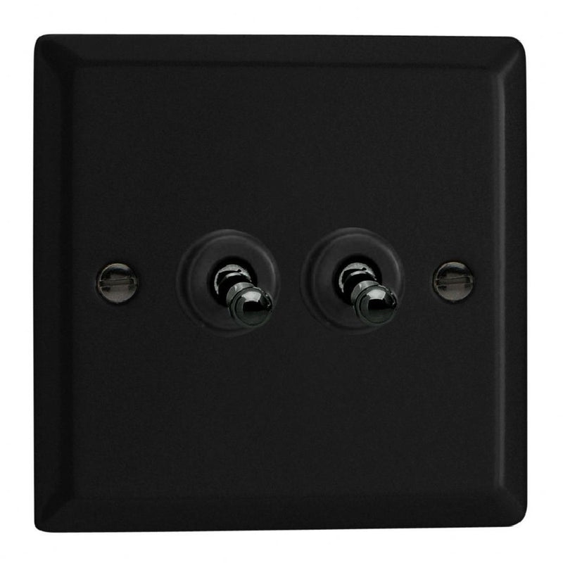 Varilight XYT2.MB | Matt Black Urban Toggle Switch | XYT2MB