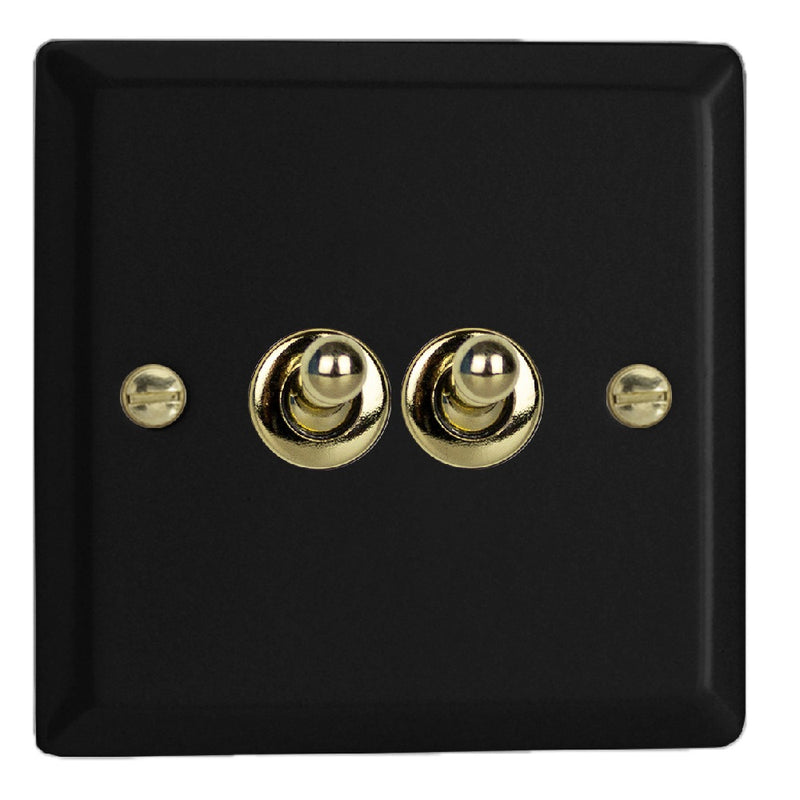 Varilight XYT2V.MB | Matt Black Vogue Toggle Switch | XYT2VMB