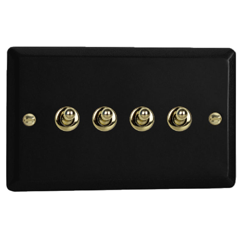 Varilight XYT9V.MB | Matt Black Vogue Toggle Switch | XYT9VMB