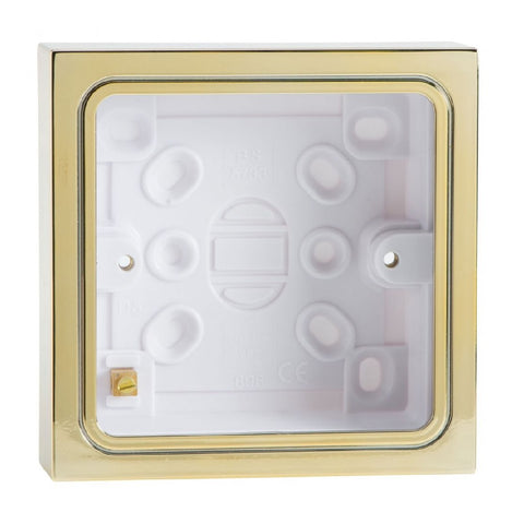 Brass Single Pattress Wall Box for Surface Mounting