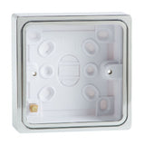 Chrome Single Pattress Wall Box for Surface Mounting